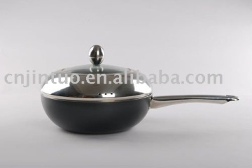 Smokeless non-stick ceramic wok with lid