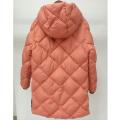 LONG BODY HOODED GIRL'S JACKET GIRL'S FAKE DOWN PADDING JACKET Manufactory