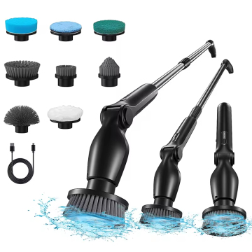 Factory Direct Sales Adjustable Handle Electric Rotary Scrubber for Kitchen Floor Cleaning