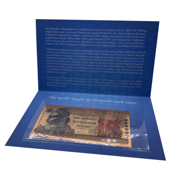 New Gold Zimbabwe Banknote Collection: Explore a Unique Piece Album