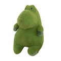 Beaux jouets en peluche en peluche de dinosaure vert