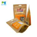 Aangepast huisdierenvoedsel met matte afwerking Groothandel Stand Up Bag Paper aluminiumfolie Stand -up zakje met ritssluiting