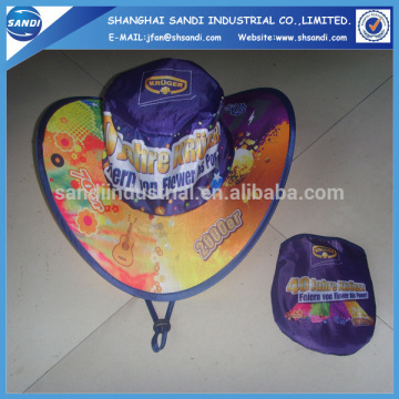 2015 new design summer folding sun hat for promotion