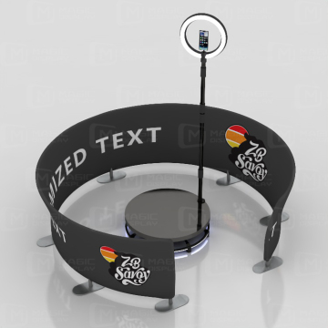 Customizable Logo Aluminum Frame Stand for Party and Event Photography: 360° Circle Barrier with 3ft Opening