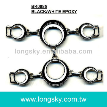 Metal enameled shoe buckle for sandals (#BK0985)