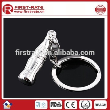3D bottle metal keychain