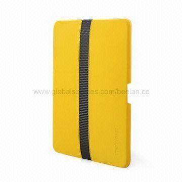 Leather Case for iPad, Charpie with Brown Center Stripe, Available in Different Colors