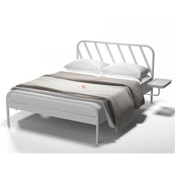 Contemporary Metal King Size Bed Frame with Sleek Steel Construction
