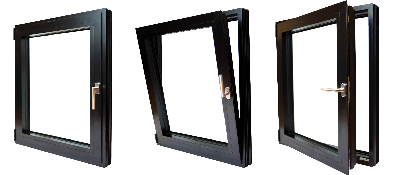 Aluminum tilt and turn windows