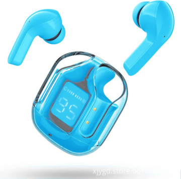BT30 Transparent Digital TWS Bluetooth Headphones with Heavy Bass and Copper Ring Horn