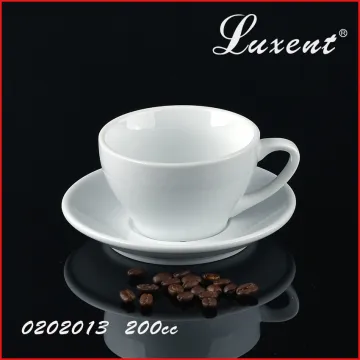 high quality food safe super white cup and saucer for coffee shop