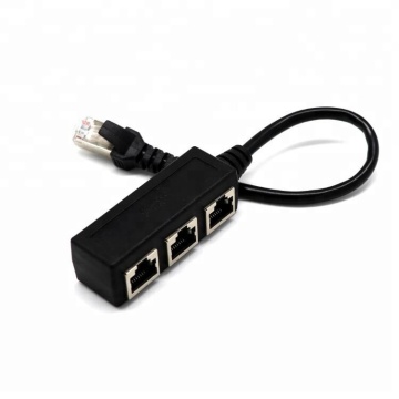 RJ45 Male to 3 Female LAN Ethernet Splitter Adapter Cable