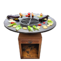 Commercial corten barbecue charcoal bbq grill