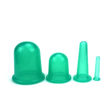 4Pcs Silicone Vacuum Massage Cups Cupping Therapy Set