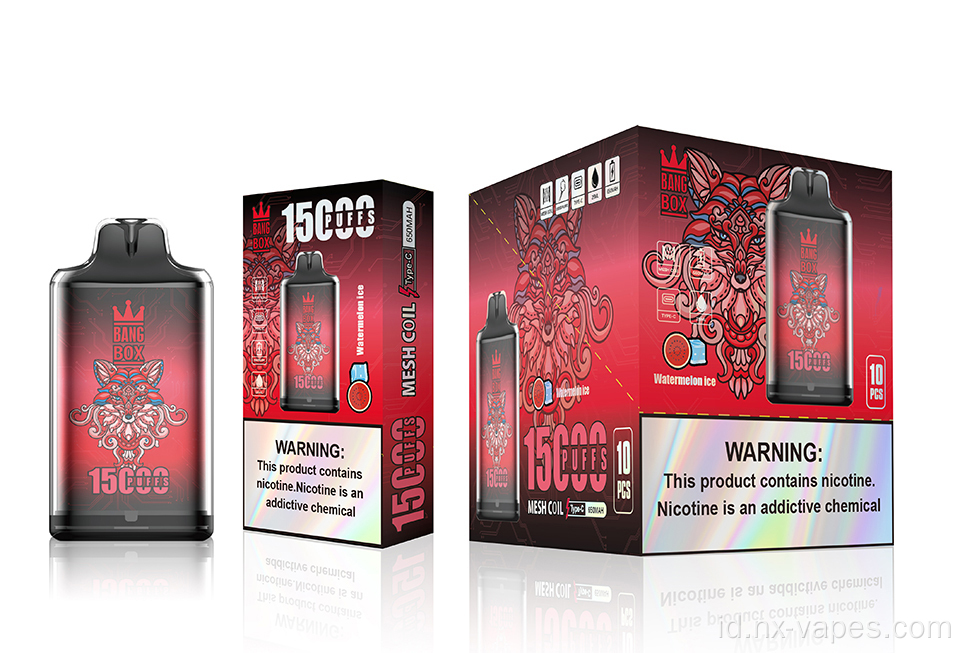 Hot menjual bang kotak 15000 puffs