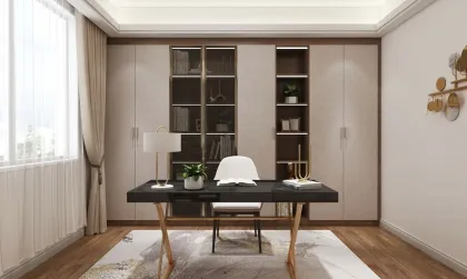 Solid Wooden Bookcase and Lucite Bookcase for Living Room and Office