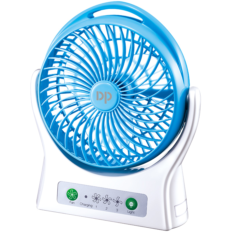 8 inch Rechargeable Desktop Fan with Emergency Light