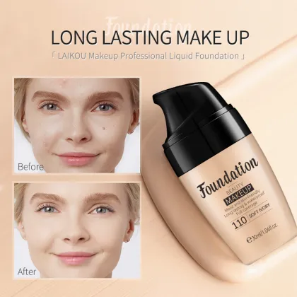 Professional Vegan Cosmetics: Full Coverage Matte Waterproof Liquid Foundation - Private Label Options