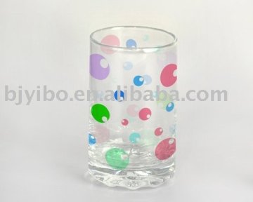 Fancy shaped 150ml custom print shot glass /drinking glass for promotin gift/glassware