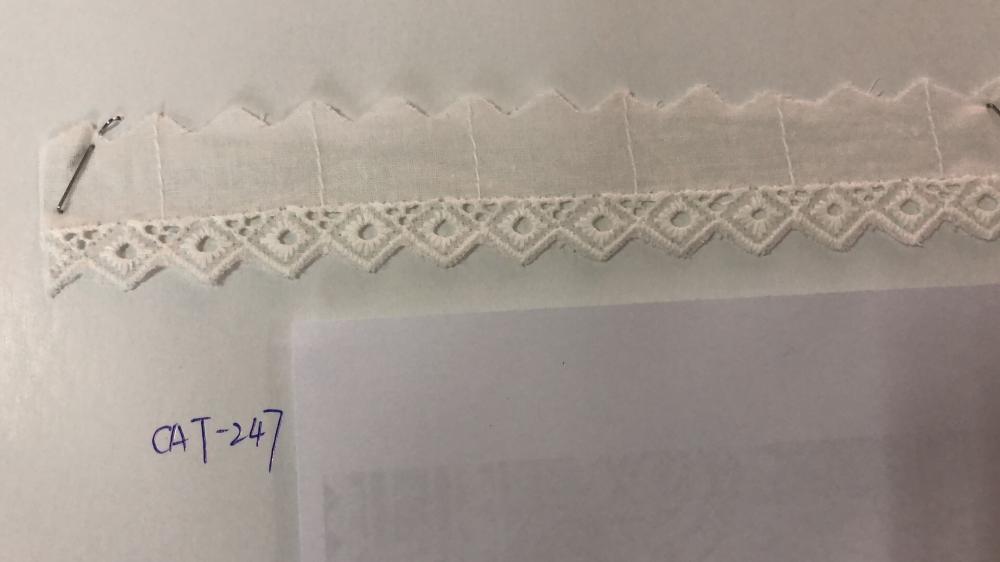 Single hole trims cotton embroider Fabric