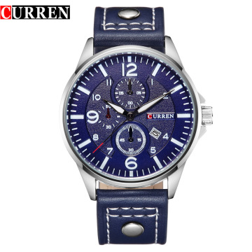 Favorable Price CURREN Leather Men Quartz Watch
