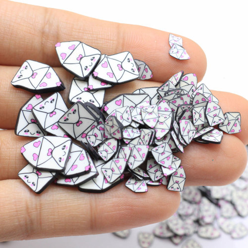 Hot Polymer Clay Designs Envelope Shape Sprinkles per DIY Craft Making Nail Art Decalcomanie