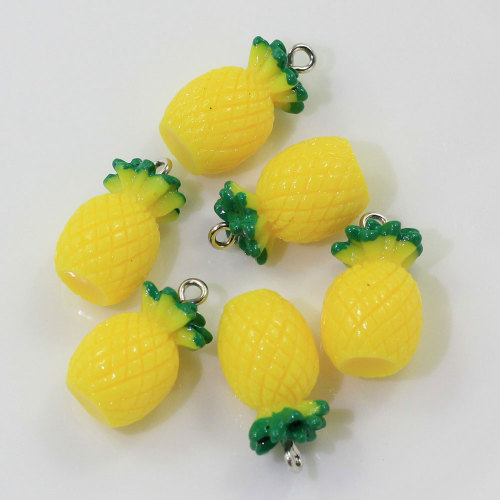 Cabochon de résine en forme de Fruits d&#39;ananas 3D pour l&#39;entretoise de décor d&#39;artisanat fait à la main enfants porte-clés décor coque de téléphone entretoise