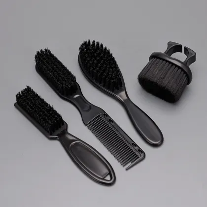 Nylon Beard Comb and Mustache Brush Set for Styling