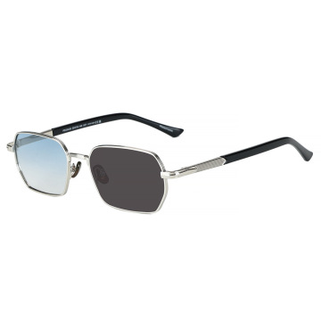 Vintage quadratische TAC polarisierte photochrome Auto-Sonnenbrille aus Metall