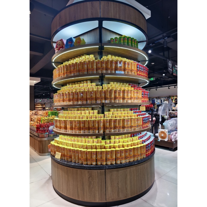 Supermarket Column Heavy Duty Round Shelf