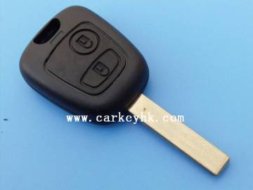 HOT Sale Peugeot 407 2 buttons remote key shell blade with groove for peugeot 407 remote key