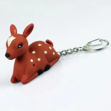 Deer LED flashlight keychain with sound