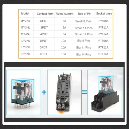 MY2NJ/LY2NJ Blue Transparent Housing Small Relay Search