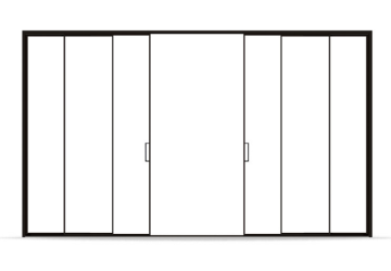 Kitchen sliding door narrow side