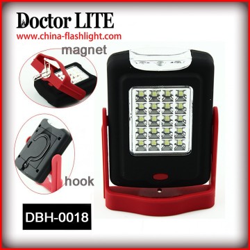 แสงงานหมุน, ไฟตะขอ 20SMD+3LED, ไฟเต็นท์พร้อมแม่เหล็กและตะขอ, ไฟทำงานแม่เหล็ก