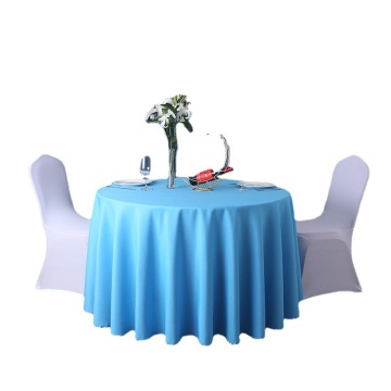 Luxury Round White Tablecloth for Hotel Conference and Wedding - Polyester 132cm