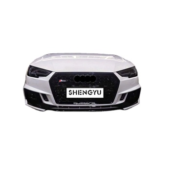 Upgrade Your Audi A4 B9 2017-2019 to RS4 Style Kit - Front Bumper with Grille, Front Lip, Rear Diffuser