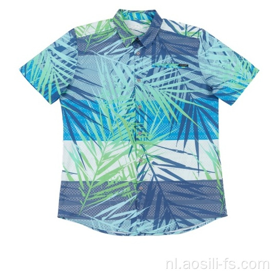 Vers polyester spandex shirt voor heren