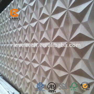 Wholesale New Internal Decoration 3D MDF Wall Panel Texture Wall Panel Decorative