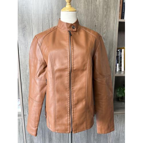 Veste en cuir longue femme