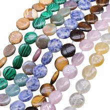 Agate de pierre naturelle forme rond DIY Perles en vrac Crystal 10 x 6 mm perles de bricolage pour les bijoux faisant 1 Strand 15,5 &quot;Perles en pierre naturelle