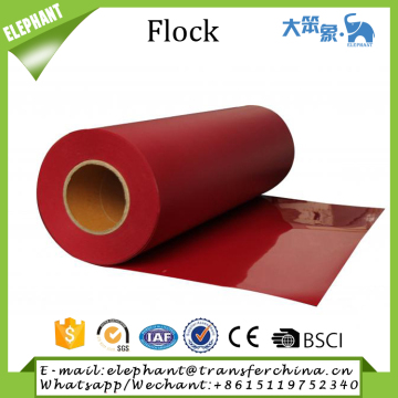 Thermal flock heat transfer vinyl film for clothing