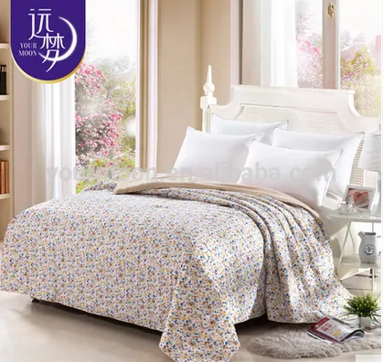 China factory high quality 100% cotton single summer quilt/thin comforter