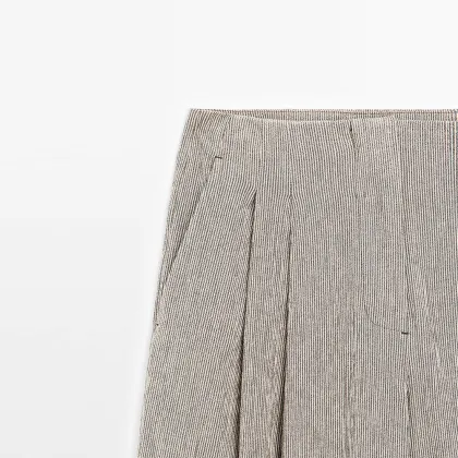 Women's minimalist workplace OL style striped casual pants