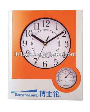 Weather station clock with customized logo