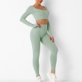 Women seamless gym leggings set