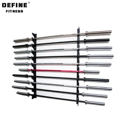 Fitness Gym: Wall-Mounted Barbell Rack and Barbell Holder Solutions