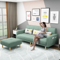 Living room multi-functional lazy folding fabric sofa bed