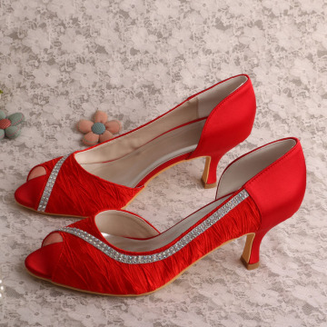 Wedopus Red Wedding Shoes for Bride