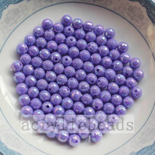 Colors fashion plating AB earth acrylic solid beads